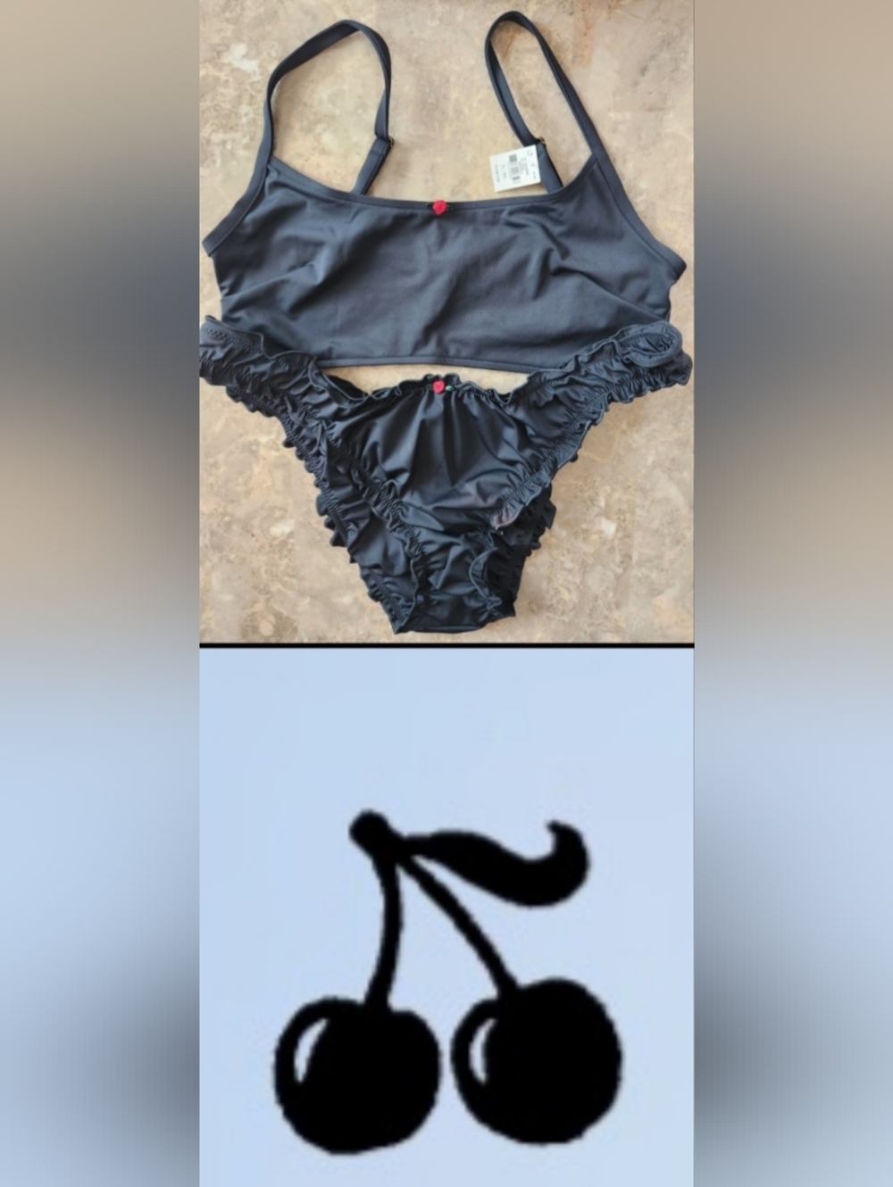 XL XXL PINK By Frankies Bikinis ST Augustine Hudson Bikini Set Black